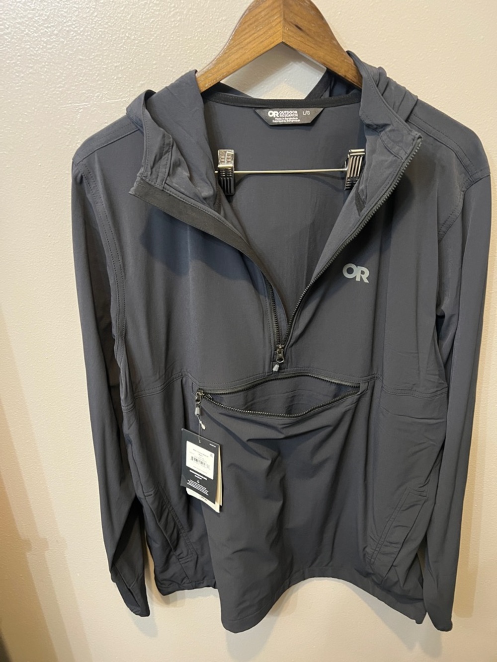 ๐ NWT Outdoor Research Ferrosi Anorak 1/2 Zip Black Sz Large / Gorpcore / Unisex - Picture 6 of 11